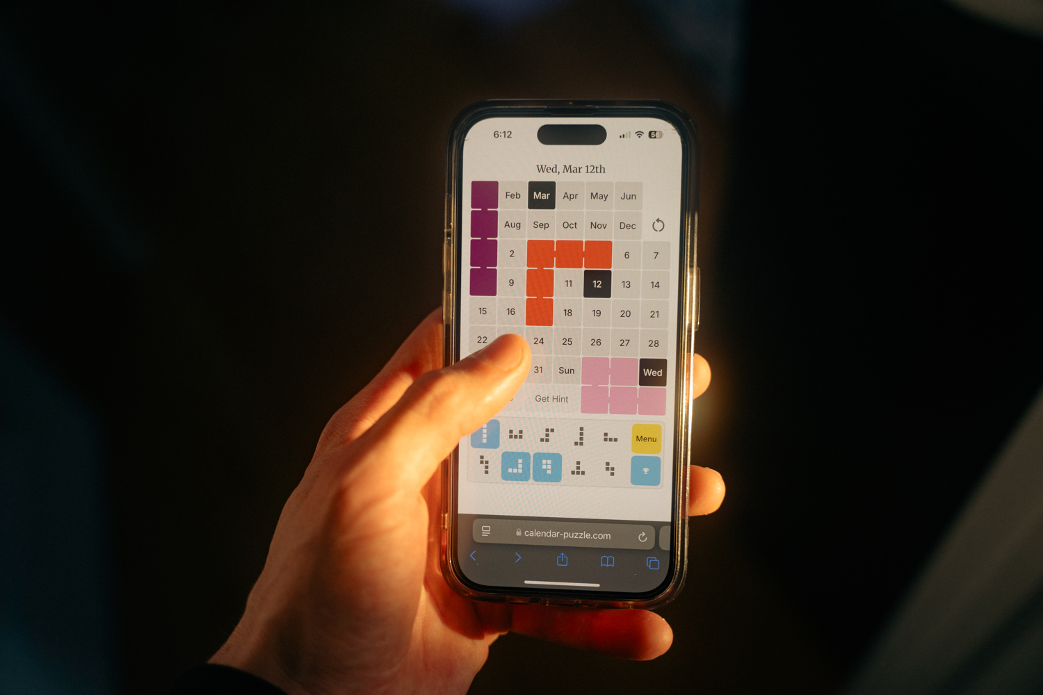 Calendar puzzle hint photo